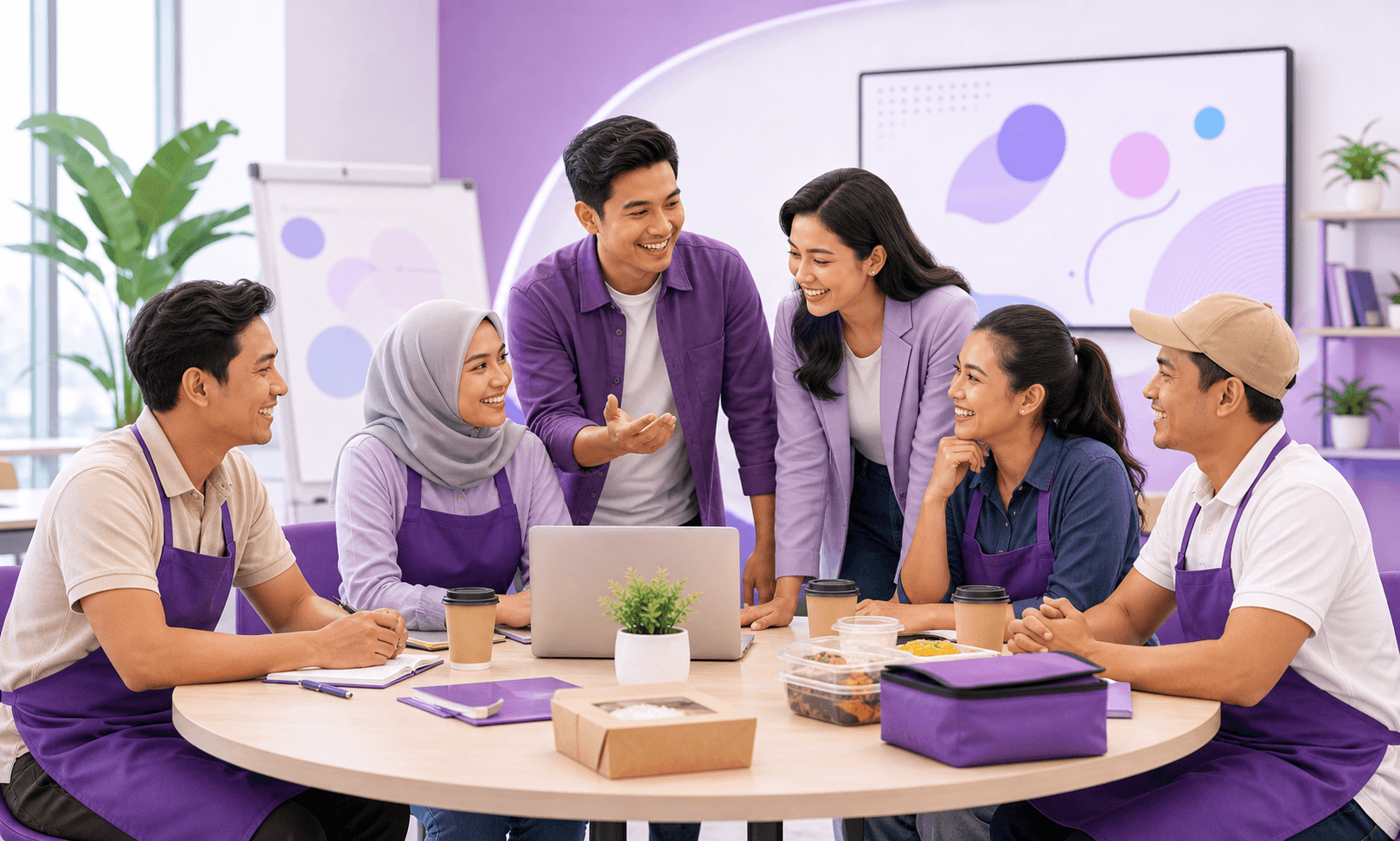 Komunitas seller Lapak Employee dalam sesi mentoring bisnis